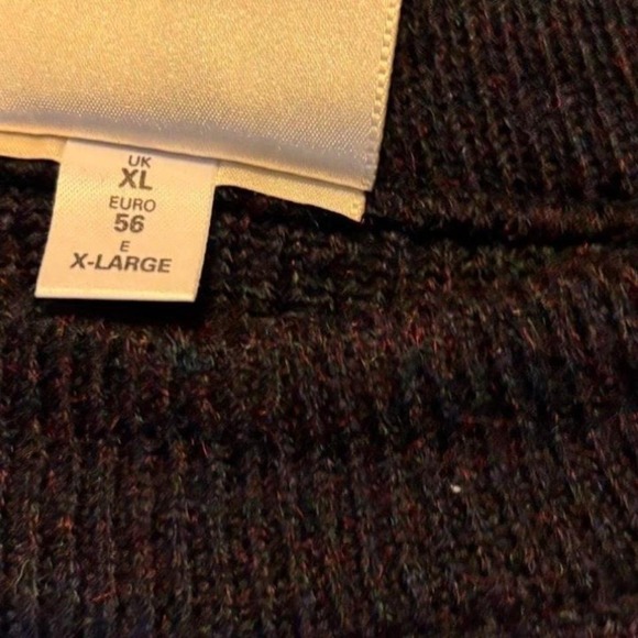 New World Vtg Scenic Nature Knit Sweater Mens XL Navy Blue Brown 90s Gorpcore - Picture 5 of 5